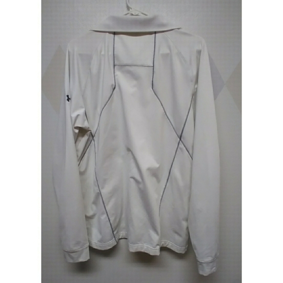 Under Armour white mens long sleeved polo coldgear - Picture 2 of 12